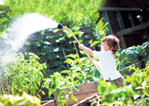 Kids caring for the Gardening