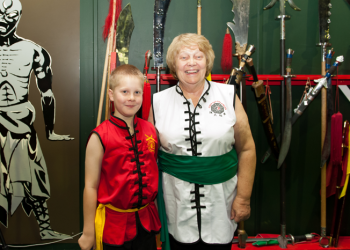 Grandmother and Grandson Training At The Academy  image