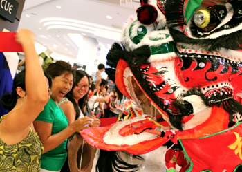 Our Lion Dance Troupe Love Interacting With the Crowd  image